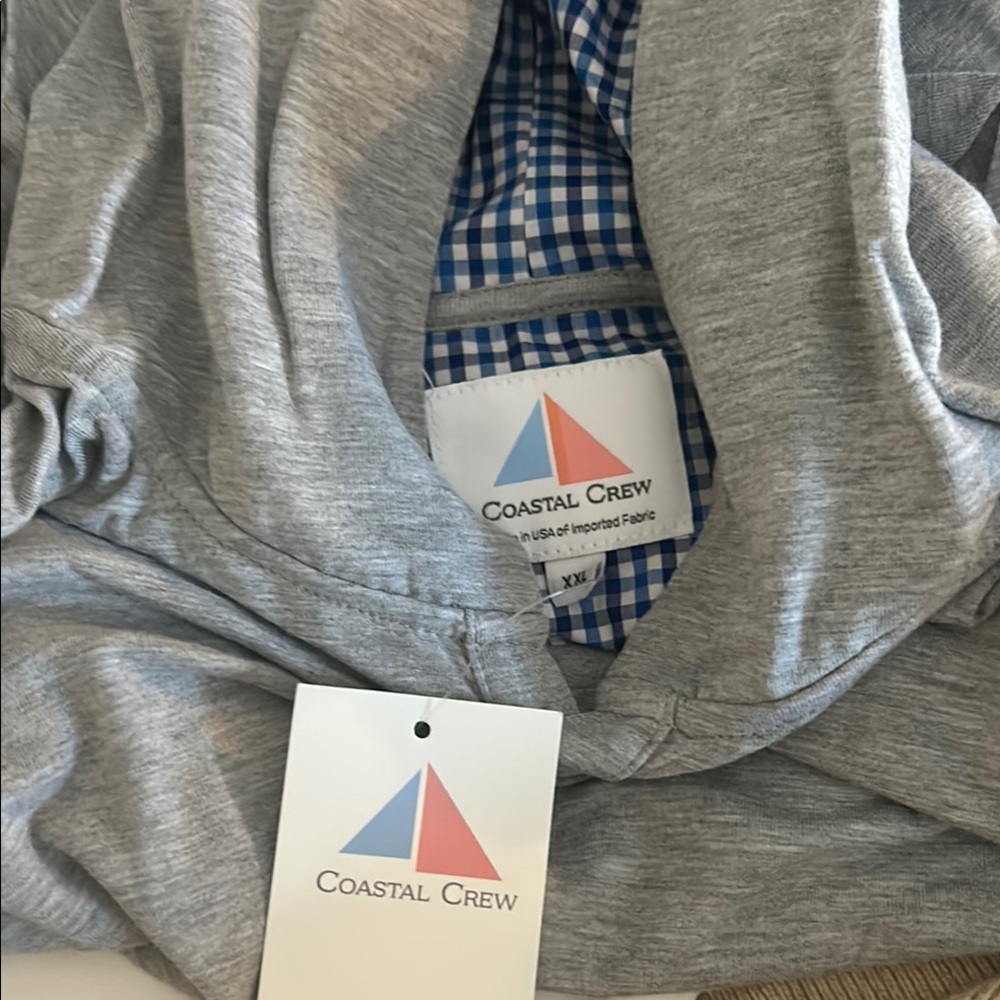 Nantucket Coastal Crew Gray Deckhand Hoodie - Athletic Grey